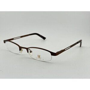 DICAPRIO EYEWEAR - DC40 BROWN 50-21-134 Metal Half Rim Glasses Frames